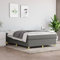 IKAYAA Lit 140 x 200 avec sommier Sommier 140x200 avec Pieds Sommier Tapissier Sommier à Lattes en Bois pour Adulte-Gris foncé-140 x 190 cm-35 cm
