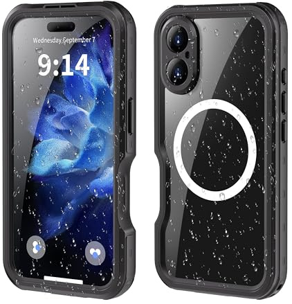 MP+ Coque de protection étanche IP68 pour iPhone 16, étanche à la poussière et aux chocs, pour la natation, étui de téléphone sous-marin