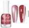 MIZHSE Red Nail Polish Cat Eye Quick Dry Nail Polish No Need Lamp Cure For Nail Art DIY Polish for Home Nail Art Salon Design