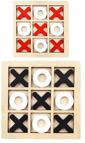 CVDYWDJIE 2 Set di Giocattoli Tris, Giocattoli Educativi per Bambini, Giocattoli per L'Allenamento del Pensiero, Giochi Interattivi per Famiglie, Giocattoli Creativi in ​​Legno