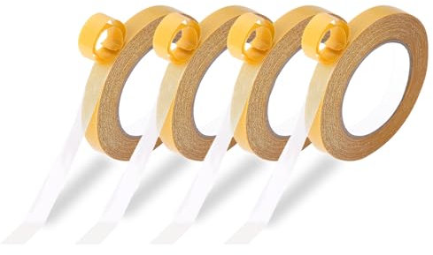 eupdd 4 Rotoli Biadesivo per Tessuti: Nastro Biadesivo per Tappeti 10mm × 10M, Nastro Biadesivo Indicato per Tappeti, Nastro Adesivo per Fissare Tappeti, Nastro Biadesivo Extra Forte per Piastrella