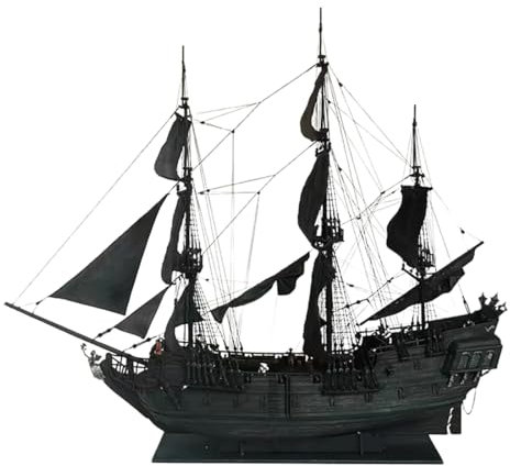 TechSpieler Mittelalterlicher 1/50 Scale Black Pearl Holzbausatz, Piratenschiff Serie Holzbausatz (Bausatz Version)