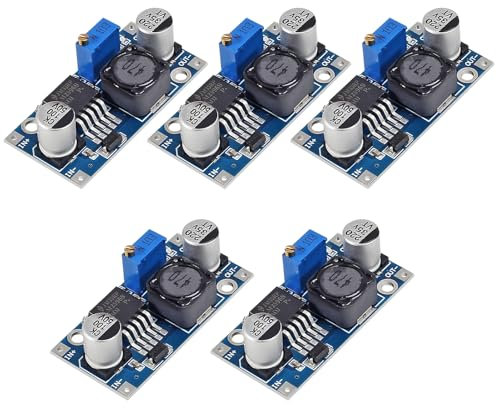 Step Down Converter, 5 Stücke DC-DC 3A Buck Converter,Step-Down Wandler Modul,Spannungsregler, 3.2-46V zu 1.25-35V Einstellbares Netzteil Abwärtsmodul