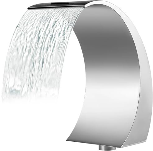 Solar Springbrunnen Pool-Wasserfall-Brunnen Edelstahl Silber Pool-Brunnen Garten Outdoor-Wasserfall Für GroundPondWater Feature Solar Wasserpumpe