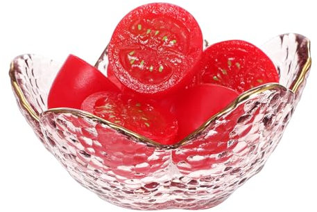 VALICLUD Bol Décoratif Verre à Motif De Fleurs De Cerisier Assiette à Bijoux Petite Coupelle à Bonbons Pour Bureau Rangement Élégant Pour Bijoux Et Accessoires