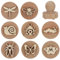 FINGERINSPIRE 8 Gartenkäfer Stempel 8 Stile Runde Wanzen Holzstempel 43x38mm Mini Handgefertigt Navajo Weiß Sommertiere Wanzen Motiv Stempel Für Geburtstagsparty Zubehör