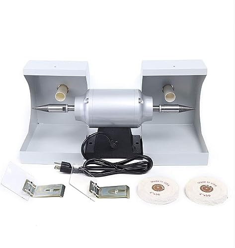 Polishing Machine Double Top 110V 550W Polishing Machine Double Top Polisher Dental Laboratory Lathe Buffing Grinder Electric Lab Dual Polishing Machine For Jewelry Polishing Burnishing Casting, 3000R