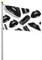 Coole schwarze Lippenstift-Lippen-Druckflagge, lustige Dekorationen, Gartenflagge, Festival-Zubehör, hängende Flagge für drinnen und draußen, Zuhause, Party, Hof, Terrasse, 0,6 x 0,9 m