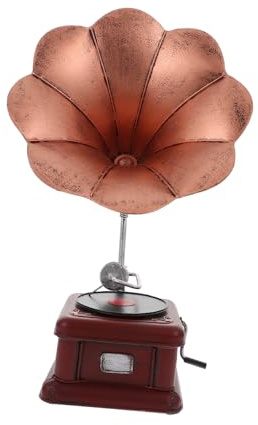 Didiseaon Retro Phonograph Model Small Vintage Desktop Ornament Creative Home Decor Antique Style Ornament for Living Room Decoration