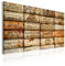 B&D XXL - Wandbilder XXL Vintage 120x80 cm 1 tlg - Wand Deko Vlies Leinwand Bilder Groß Wanddeko Wohnzimmer Schlafzimmer Kunstdrucke - Retro Aufschrift Wein braun j-B-0021-b-a