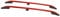 Dachreling Dachgepäckträger für Mercedes Vito W639 2003-2014 L1 Kurzer Alu Rot