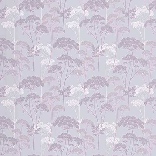 Arthouse Elderflower Lilac Wallpaper 699502 - Glitter Floral Leaf Silhouette