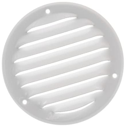 Ø 100mm Griglia di Ventilazione con Zanzariera - Griglie D'Aerazione in Metallo - Acciaio, Bianca