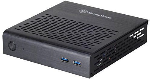 SilverStone SST-PT13B-USB3.0 - Custodia per computer silenziosa Petit Thin Mini-ITX, USB3.0, nera
