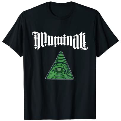 Illuminati Schriftzug | Allsehendes Auge | NWO T-Shirt T-Shirt