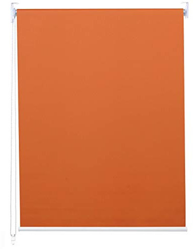 Rollo HWC-D52, Fensterrollo Seitenzugrollo Jalousie, 110x230cm Sonnenschutz Verdunkelung Blickdicht - orange