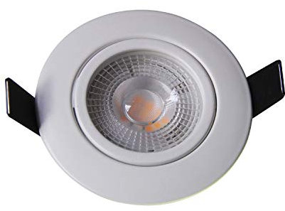 lighteu®, Three(3)-STEP-Dimming LED Einbaustrahler dimmen ohne Dimmer Decken Einbauleuchte dimmbar 230V 7W 600LM Aluminium Deckenspot Einbaustrahler warmweiss, 1x Weiß