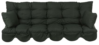 PATIO Auflagen Set Bora 170 cm für Hollywoodschaukel Polsterauflage Sitzkissen Rückenkissen Seitenkissen Gesteppt H027-12PB