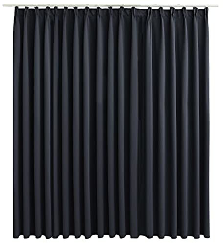 vidaXL Verdunkelungsvorhang mit Haken Schwarz 290 x 245 cm