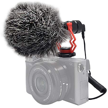 mcoplus VM-M03 Metal Shotgun Video Microphone Compact On-Camera Cardioid Directional Condenser Mini Recording Mic with Deadcat Windscreen for Smartphone DSLR Cameras and Camcorders Mac Tablet