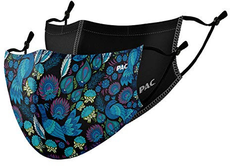 P.A.C. Lightweight 2er-Pack Premium Community-Maske, Mund- & Nasenmaske, Behelfsmaske, superdünne Alltagsmaske, Waschbar bis 90°, Einfach aufziehen, OEKO-TEX 100, Wiederverwendbar