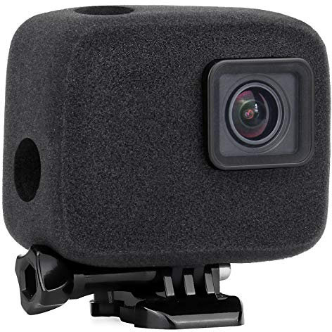 SOONSUN 2-Pack Windslayer Cover for GoPro Hero 5/6/7 Black, White, Silver & Hero (2018), Wind Noise Reduction Foam Muff for Housing Frame Case Accessory