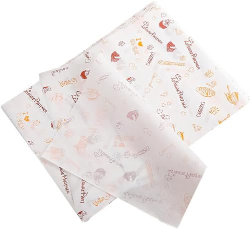 La Llareta Greaseproof Paper, 100 Sheets Baking Wrapping Paper, Food Basket Liners Paper, Deli Paper for Cakes, Breads, French Fries, Sandwiches, Pizza, Burgers, Hot Dogs(14 * 10 inch)