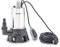 Pontec 87058 PondoDrain Mud 10000 - grausilberne Entwässerungspumpe für Baustellen, Teiche oder Keller / Korngröße: 25 mm / 400 W-Leistung / 230 V