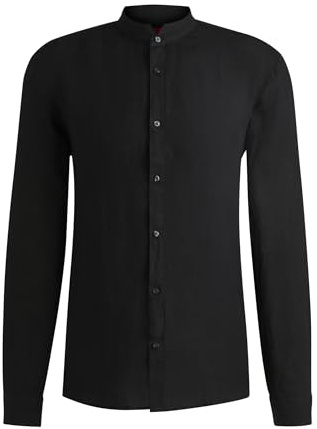 HUGO Herren Elvory Shirt, Black1, XXL