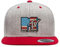 MTV Offizielles Lizenzprodukt American Flag Premium Snapback Cap (Heather Gray-Rot), Einheitsgröße