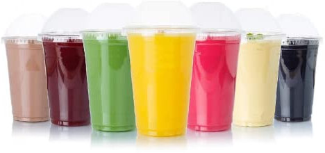 Sabco,50 vasos de plástico de 12 onzas con tapas- Taza transparente ideal para batidos de frappe, jugo de batido, taza Boba y pajita, bebida granizado, perfecto para llevar y restaurantes.