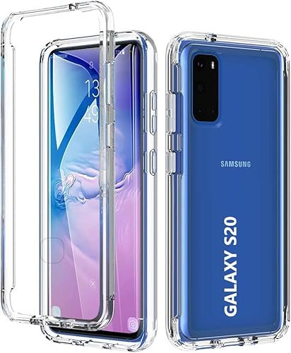 COQTEL® Coque pour Samsung Galaxy S20 étui 360° Housse Transparente Double Protection intégrale Silicone et TPU Antichoc