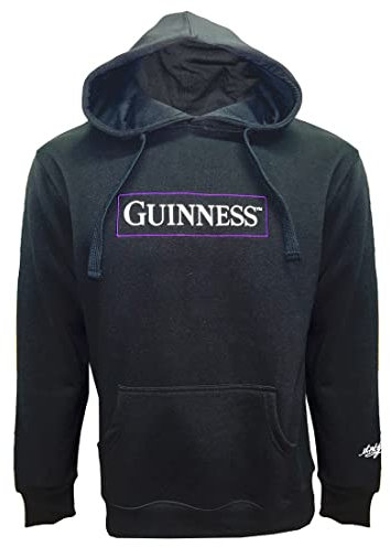 Guinness Black Hoodie With Harp Emblem Graphic