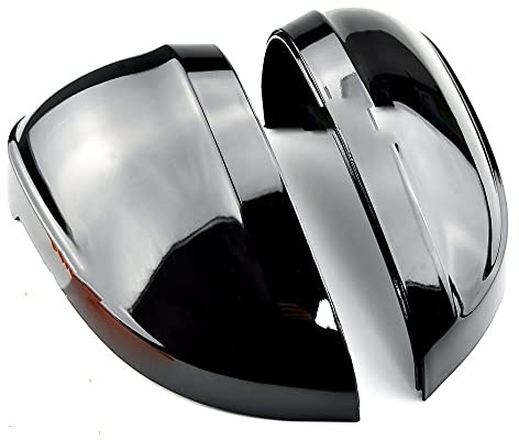 Auto Spiegelkappen Für Audi A4 S4 RS4 B9 2016-2020 A5 S5 RS5 8W6 Auto Styling Glänzend Schwarz Seitenrückspiegel Ersetzen Sie die Deckelabdeckung Rückspiegelkappe (Farbe : No Side Assist-2)