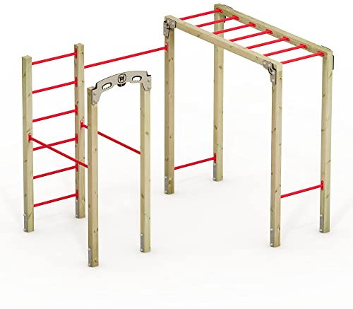 Wickey Fitnessgerät - Fit Base 805 - Outdoor Fitnessstudio, Gym für Zuhause, Klettern und Sport für Jugendliche und Erwachsene im Garten mit Klimmzugstange