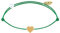 LES POULETTES BIJOUX - Bracelet Lien Plaqué Or Mini Coeur - Vert