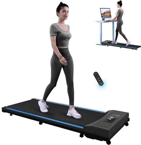 Walking Pad mit Neigung, Laufband für Zuhause, Leiser Motor, Laufband Schreibtisch, 1-6 km/h, LCD-Anzeige, Fernbedienung, für Zuhause & Büro (Rot2)