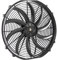16 Pouces Slim Fan Push Pull Radiateur Électrique Ventilateur De Refroidissement DC 12V 120W avec Kit De Montage Universel Noir