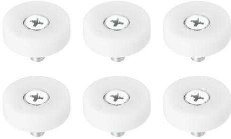 PATIKIL 25mm Schubladenrollen, 6er Pack Kunststoff-Schubladenrollen Ersatzräder mit Kugellager, Kleine Rolle