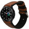 kwmobile Pulsera Compatible con Samsung Galaxy Watch 4/4 Classic / 3 / Watch Active 2 Correa - 1x Correas de Cuero auténtico - Tamaño Ajustable - marrón/Negro