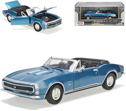 Generisch Chevrolet Chevy Camaro Ss 1967 Cabrio Blau 1/24 Motormax Modellauto Modell Auto