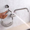 Grifo de Cocina de Pared Agua Fria Acero Inoxidable Grifo de Cocina con Pistola Rociadora Grifo de Fregadero-A