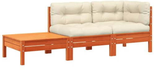 vidaXL Garten Lounge Set Kissen Gartenmöbel Sofa Sitzgruppe Kiefer Massivholz