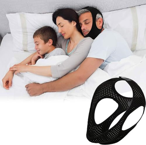 Ronquidos Soluciones,Anti Snoring Chin Strap,Dispositivos Anti Ronquidos Soluciones,Dejar De Roncar,Dispositivos Anti Ronquidos,La Correa Para El Mentón,Ajustable Transpirable Suave,Negro,1Piezas,2024