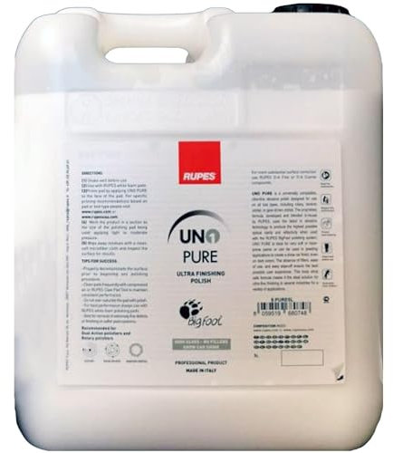 RUPES Bigfoot Schleifpaste für Autokarosserie, Ultra Fine Polish Compound High Performance Gel, 5 Liter, 9.PURE5L