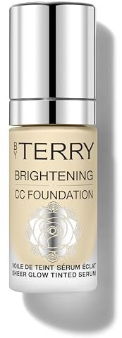 By Terry Brightening CC Foundation, Hydrating Serum Foundation, Ultra-Sheer Finish, Vegan & Cruelty Free, 1W, Fair Warm