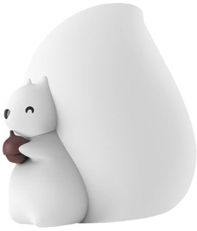 Hoement 1Stück Silikon Eichhörnchen Nachtlicht mit Usb-ladefunktion Lustige Pat Lampe für Kinderzimmer Gemütliches Schlaflicht für Familie und Freunde