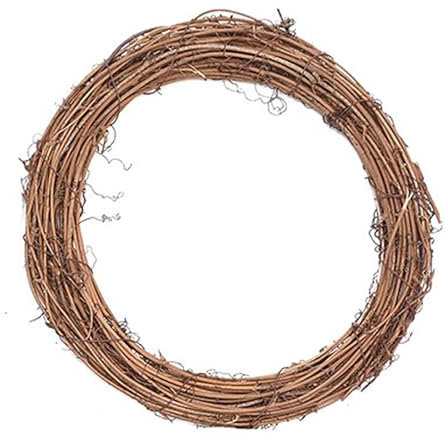 JStnana Grapevine Wreath for Crafts, 14 inch Christmas Wreath Grape Vine Wreath Plain Wreath Frame Ratten Wreath Base for DIY Fall Halloween Christmas Winter Holiday Door Wreath Making Supplies