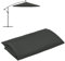 CLALER Sonnenschirm Ersatzbezug 350cm, Wasserdicht UV-Schutz Regenschirm Baldachin Abdeckung Ersatz, Outdoor Schirm Baldachin Ersatz Stoff, Kein Schirmständer, Anthrazit