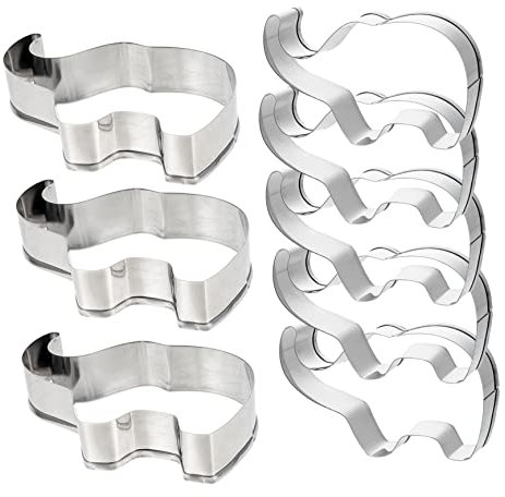 CIYODO 8pezzi Tagliabiscotti Acciaio Inossidabile Tema Animali Stampini Riutilizzabili Per Biscotti e Dolci Fatti Casa Per Attività Diy Ragazza